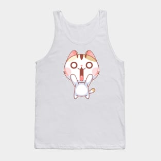 Cute cat is surprised Tank Top